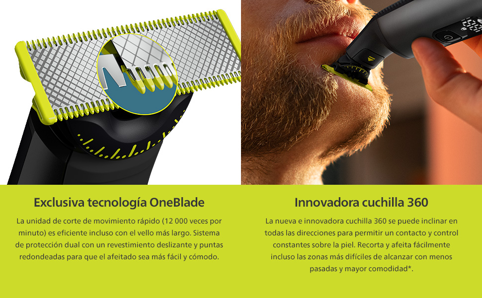 Exclusiva tecnolog&iacute;a OneBlade. Innovadora cuchilla 360