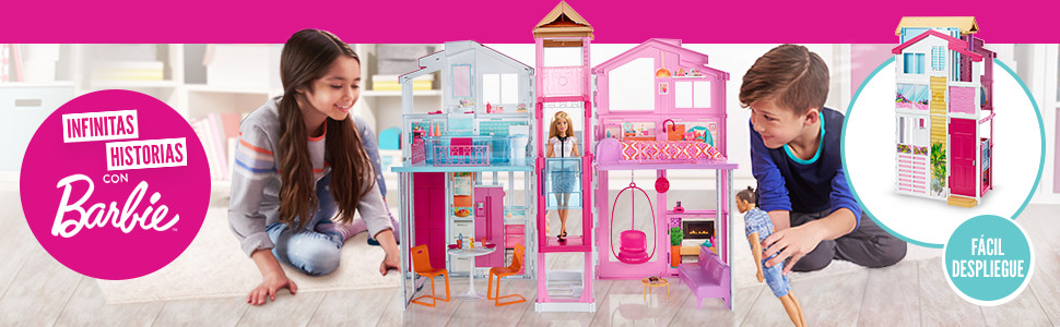 Barbie Supercasa, casa de mu&ntilde;ecas con accesorios