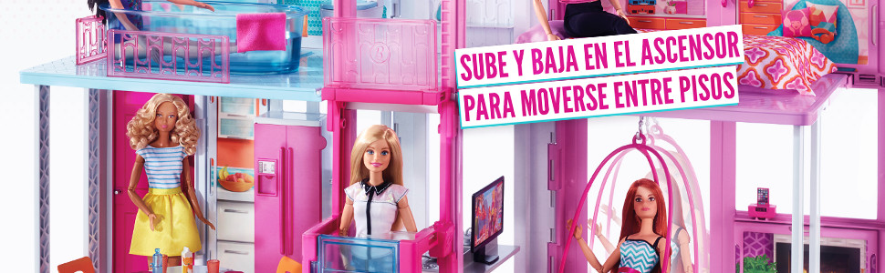 Barbie Supercasa, casa de mu&ntilde;ecas con accesorios