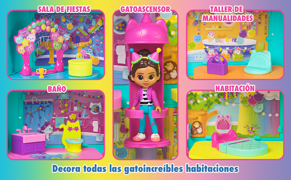 Gabby's Dollhouse, La Casa de Mu&ntilde;ecas de Gabby, Casa Festiva, Gabby gato