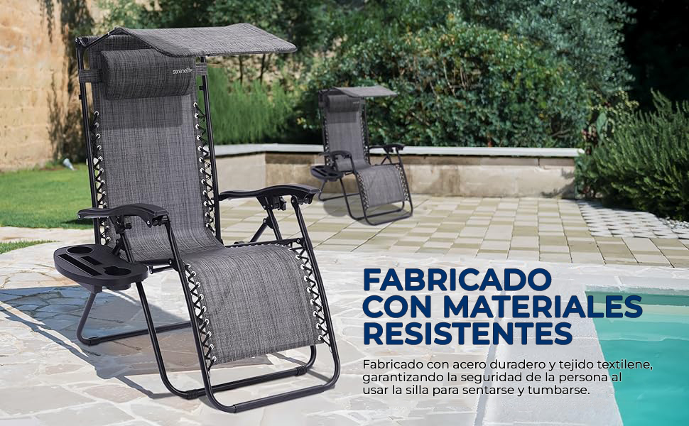 C&eacute;sped, silla, plegable, exterior, port&aacute;til, reclinable, campamento, playa, relajaci&oacute;n, patio
