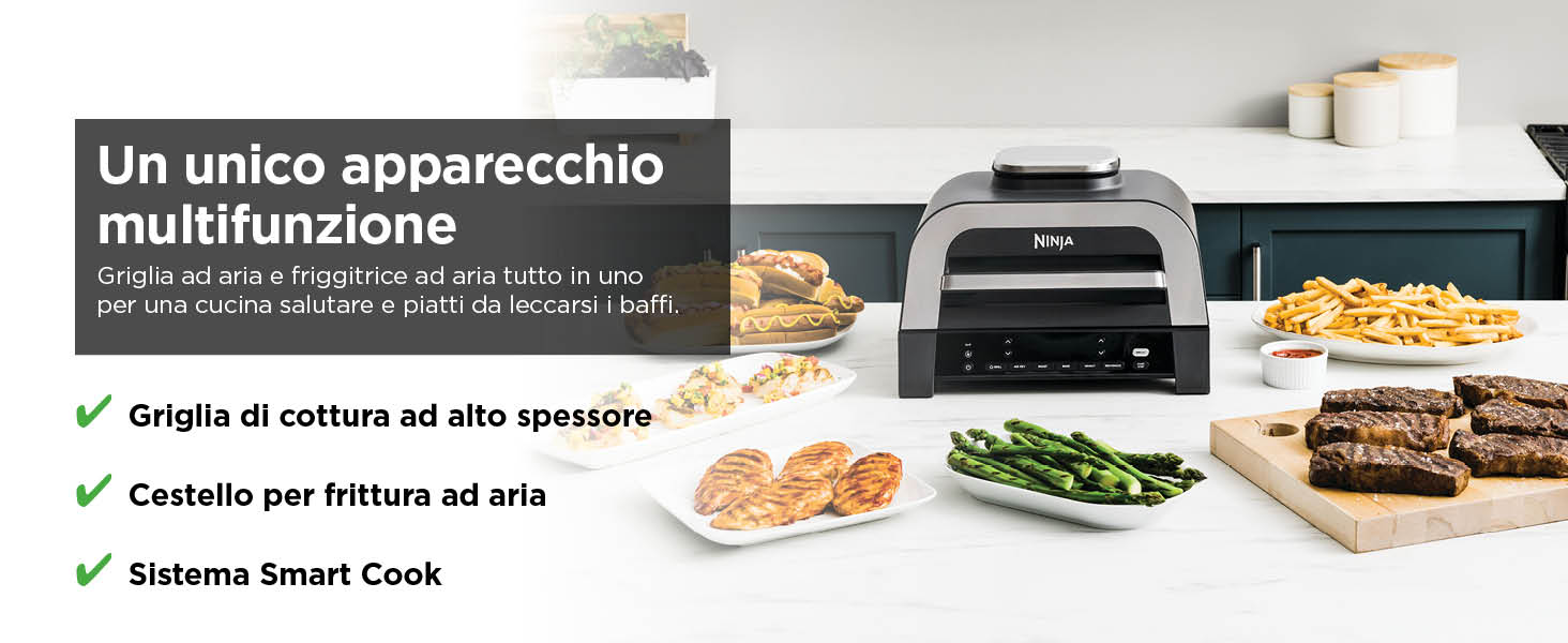Ninja Griglia e Friggitrice ad Aria MAX 6 in 1