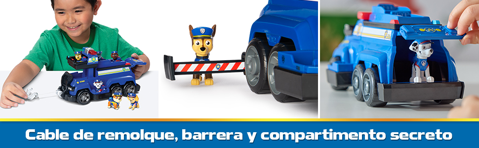 Patrulla Canina Juguetes, Paw Patrol, Cami&oacute;n polic&iacute;a, figura Chase, Marshall, Rubble, Skye