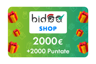 2000&euro; Bidoo Shop &plus; 2000 pt