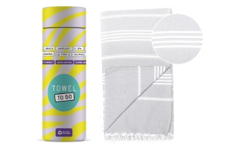 Towel To Go Telo Mare con Box Grey
