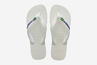 Havaianas Brasil Logo Unisex White