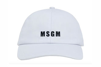 MSGM Kids Cappello con Visiera Bianco