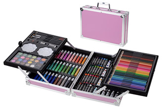 Set Artistico 145 Pezzi con Valigia Rosa