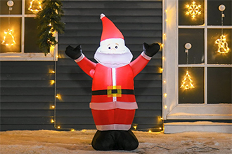 Inflable Pap&aacute; Noel con Luces LED 120 cm