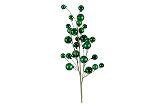 Adorno Árbol Rama con Bolas Verdes 78cm