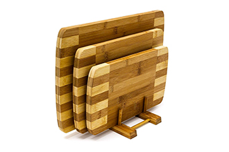 Juego de 3 Tablas de Bambú  con Soporte