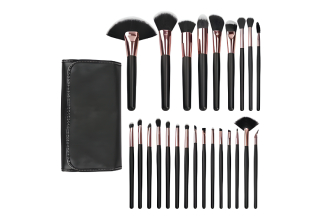 Set 24 Pennelli Make Up con Custodia Nero