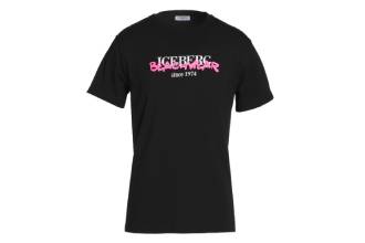 Iceberg Camiseta de playa negra para hombre