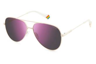 Polaroid Occhiali da Sole Unisex Avorio
