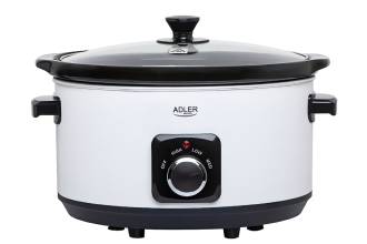 Adler Pentola a Cottura Lenta 5,8L Bianco