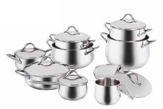 Barazzoni Batteria 15 Pezzi in Acciaio Inox