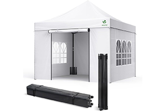 Gazebo 3x3 Pieghevole con 4 Parti Laterali