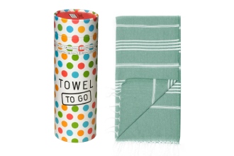 Towel To Go Telo Mare con Box Aqua