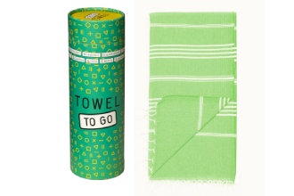 Towel To Go Telo Mare con Box Green