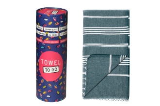 Towel To Go Toalla de Playa con Box Dark Blue
