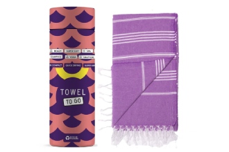 Towel To Go Telo Mare con Box Purple
