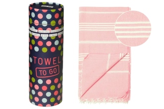 Towel To Go Telo Mare con Box Pink