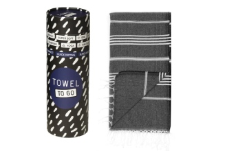 Towel To Go Telo Mare con Box Black