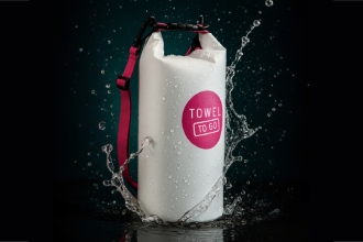 Towel to Go Roll N Go Borsa Waterproof Rosa