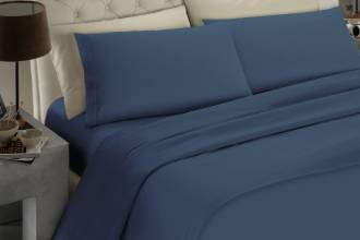 Completo Letto Matrimoniale Blu