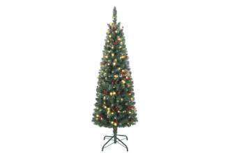 Albero di Natale Illuminato e Decorato