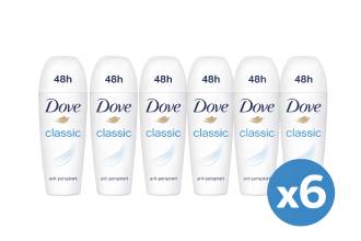 Dove Deodorante Classic Roll-On 6x50ml