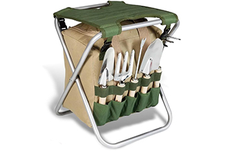 Taburete Plegable con Kit de Jardiner&iacute;a