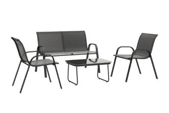 Conjunto de Jardín de 4 Uds Negro