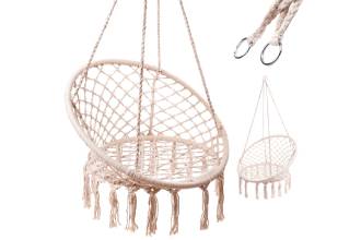 Poltrona Sospesa Boho Nido Ecrù 80 cm