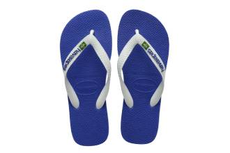 Havaianas Unisex Brasil Logo Blue White