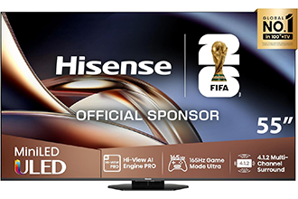 Hisense TV 55" Mini&dash;LED 165Hz 4K