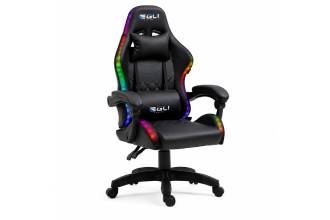 Sedia da Gaming con Luci RGB Nero