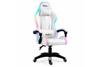 Sedia da Gaming con Luci RGB Bianco