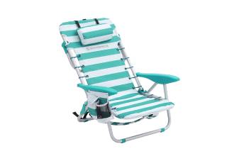 Silla de Exterior con Rayas Verdes