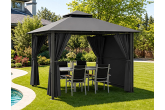 JUMMICO Gazebo Giardino 3x3