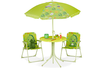Relaxdays Tavolo Bambini con Ombrellone