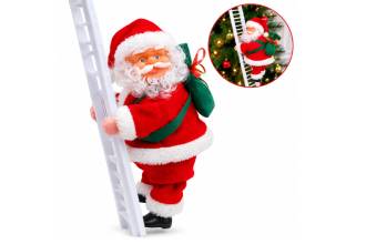 Papá Noel Eléctrico en la Escalera