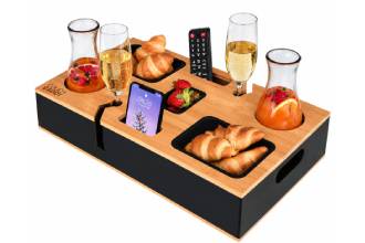 Bandeja Couch Caddy con Desayuno