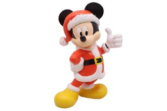 Statua 3D Topolino Babbo Natale H 41 cm