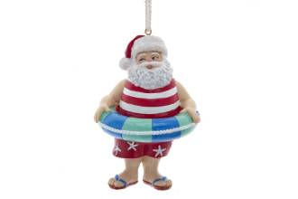 Adorno 3D Papa Noel con Flotador