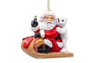 Coca Cola Papá Noel con Oso en el Trineo